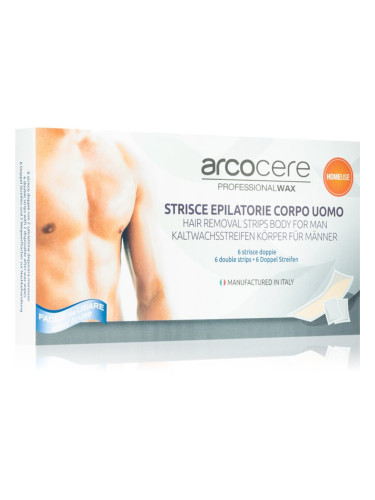 Arcocere Professional Wax Восъчни ленти за епилация за мъже 6 бр.