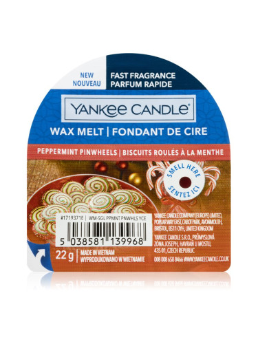 Yankee Candle Peppermint Pinwheels восък за арома-лампа 22 гр.