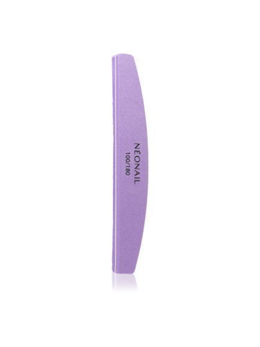 NEONAIL Nail Buffer Curved пила за полиране на нокти тип 100/180 Violet 1 бр.