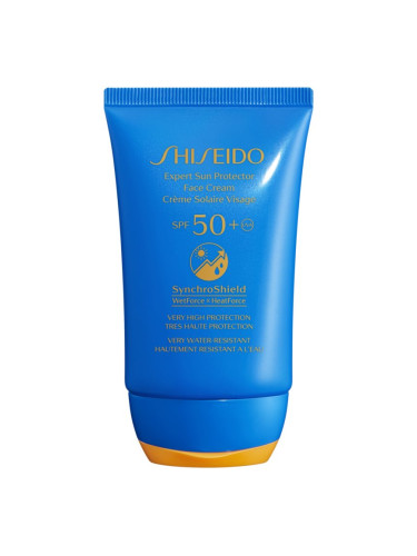 Shiseido водоустойчив крем за лице за изкуствен тен SPF 50+ 50 мл.