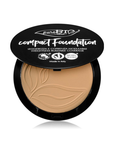 puroBIO Cosmetics Compact Foundation компактна пудра SPF 10 цвят 03 9 гр.