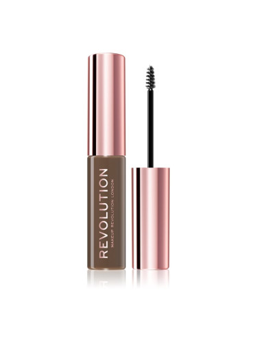 Makeup Revolution Brow Fixer гел за вежди цвят Ash Brown 6 мл.