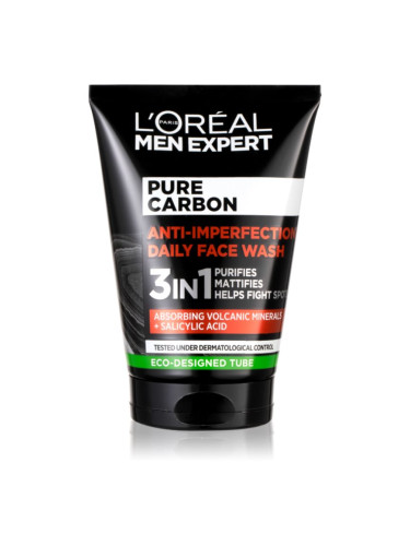 L’Oréal Paris Men Expert Pure Carbon почистващ гел 3 в 1 против несъвършенства на кожата 100
