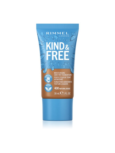 Rimmel Kind & Free лек хидратиращ фон дьо тен цвят 400 Natural Beige 30 мл.
