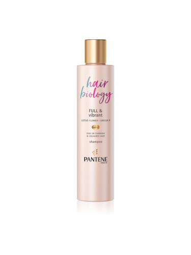 Pantene Hair Biology Full & Vibrant почистващ и подхранващ шампоан за слаба коса 250 мл.