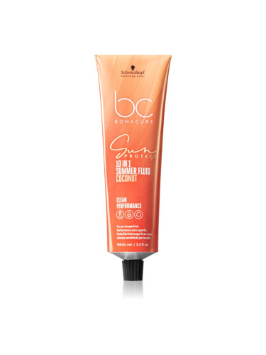 Schwarzkopf Professional BC Bonacure Sun Protect 10 In 1 Summer Fluid мултифункционален крем за изтощена от слънце коса 100 мл.