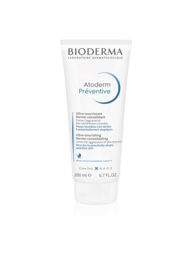 Bioderma Atoderm Préventive подхранващ крем за тяло против изсъхване кожата на бебето 200 мл.