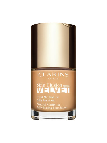 Clarins Skin Illusion Velvet течен фон дьо тен с матов завършек с подхранващ ефект цвят 110.5W 30 мл.