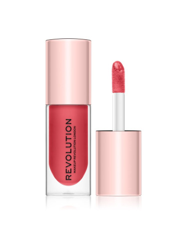 Revolution Pout Bomb блясък за устни за по-голям обем със силен гланц цвят Peachy 4.6 мл.
