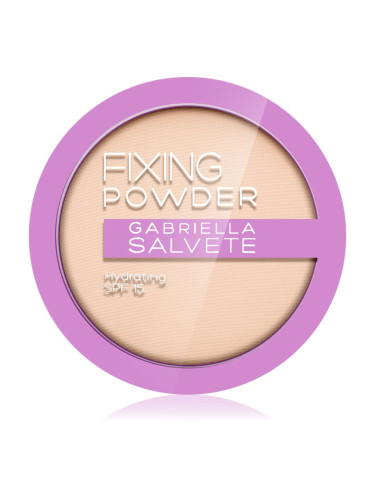Gabriella Salvete Fixing Powder Hydrating нежна компактна пудра SPF 15 цвят 01 Pure Nude 8 гр.