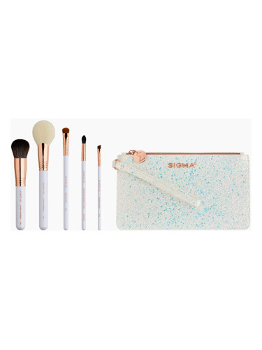 Sigma Beauty Brush Set Holiday Glam комплект за пътуване с четки и чантичка