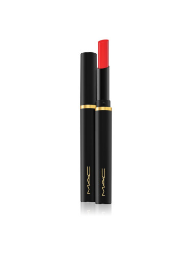 MAC Cosmetics Powder Kiss Velvet Blur Slim Stick матиращо хидратиращо червило цвят Ruby New 2 гр.