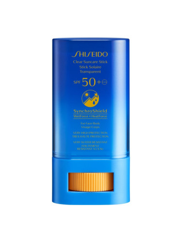 Shiseido Sun Care Clear Stick UV Protector WetForce концентрат за проблемна кожа против слънчеви лъчи SPF 50+ 20 гр.