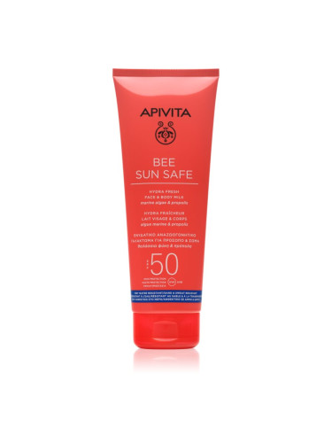 Apivita Bee Sun Safe Hydra Fresh Milk SPF50 слънцезащитен лосион за лице и тяло SPF 50 200 мл.