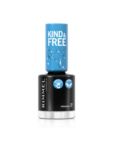 Rimmel Kind & Free лак за нокти цвят 159 Midnight Sky 8 мл.