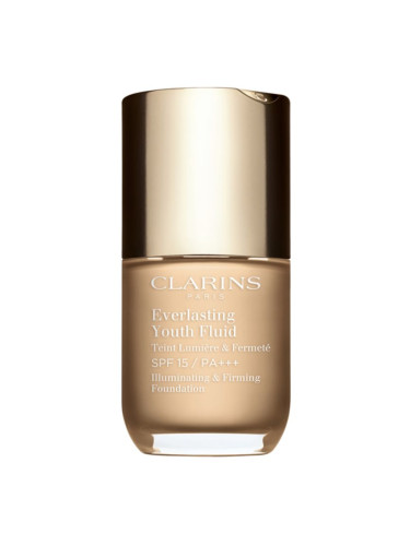 Clarins Everlasting Youth Fluid озаряващ фон дьо тен SPF 15 цвят 101 Linen 30 мл.