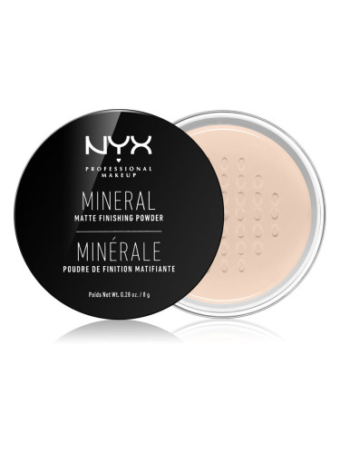 NYX Professional Makeup Mineral Finishing Powder минерална пудра цвят Light/Medium 8 гр.