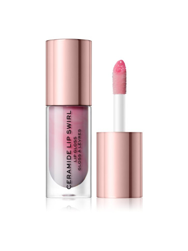 Makeup Revolution Ceramide Swirl хидратиращ блясък за устни цвят Pure Gloss Clear 4,5 мл.
