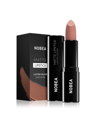 NOBEA Day-to-Day Matte Lipstick матиращо червило цвят Sandstone #M20 3 гр.