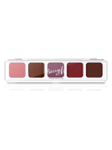 Barry M Mini Palette кремообразни сенки за очи цвят The Berries 5,1 гр.