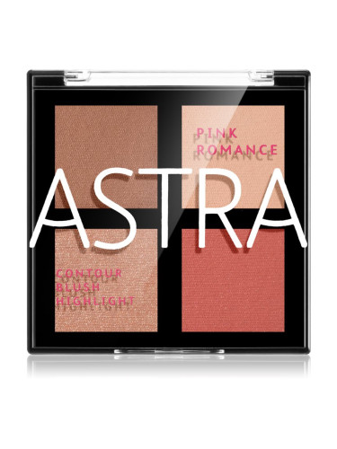 Astra Make-up Romance Palette контурираща палитра за лице за лице цвят 02 Pink Romance 8 гр.