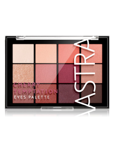 Astra Make-up Palette The Temptation палитра от сенки за очи цвят Cherry Temptation 15 гр.