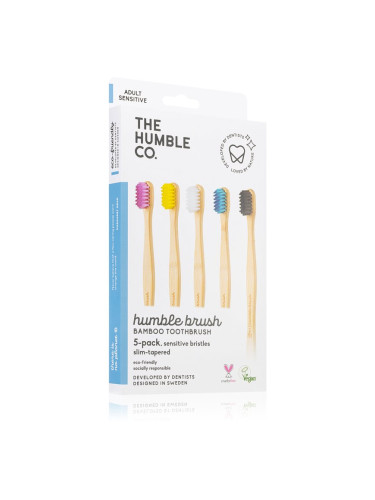 The Humble Co. Brush Adult бамбукова четка за зъби много мека I. 5 бр.