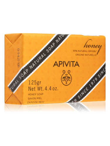 Apivita Natural Soap Honey почистващ твърд сапун 125 гр.