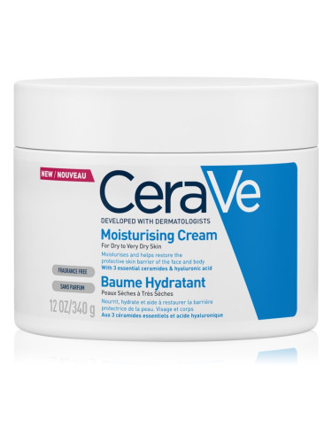 CeraVe Moisturizers хидратиращ крем за лице и тяло за суха или много суха кожа 340 гр.