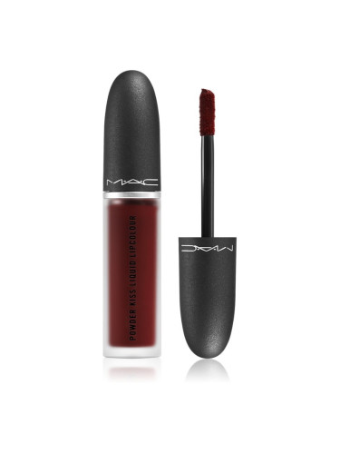 MAC Cosmetics Powder Kiss Liquid Lipcolour матиращо течно червило цвят Pretty Pleats! 5 мл.
