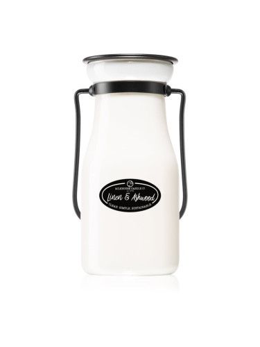 Milkhouse Candle Co. Creamery Linen & Ashwood ароматна свещ Milkbottle 227 гр.