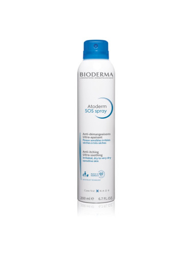 Bioderma Atoderm SOS Spray SOS спрей за мигновено успокояване на сърбеж 200 мл.