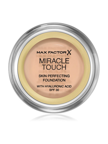Max Factor Miracle Touch овлажняващ крем SPF 30 цвят 040 Creamy Ivory 11,5 гр.