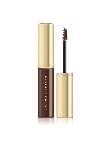 Revolution PRO Brow Volume And Sculpt Gel гел за вежди за обем и форма цвят Warm Brown 6 мл.