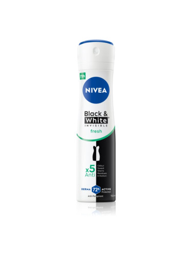 Nivea Invisible Black & White Fresh антиперспирант-спрей за жени 150 мл.