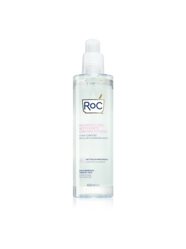 RoC Extra Comfort Micellar Cleansing Water успокояваща мицеларна вода за чувствителна кожа на лицето 400 мл.