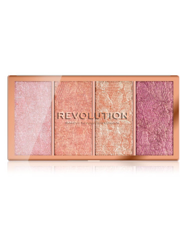 Makeup Revolution Vintage Lace палитра с ружове 4 x 5 гр.