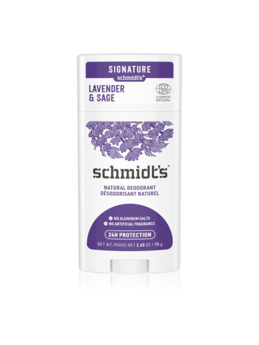 Schmidt's Lavender & Sage дезодорант стик 75 гр.