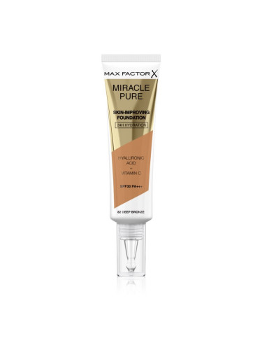 Max Factor Miracle Pure Skin дълготраен фон дьо тен SPF 30 цвят 82 Deep Bronze 30 мл.