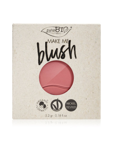 puroBIO Cosmetics Long-lasting Blush Refill дълготраен руж пълнител 5,2 гр.