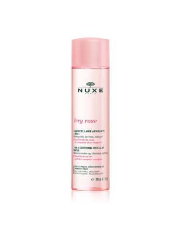 Nuxe Very Rose 3-in-1 Soothing Micellar Water успокояваща мицеларна вода за лице и очи 200 мл.