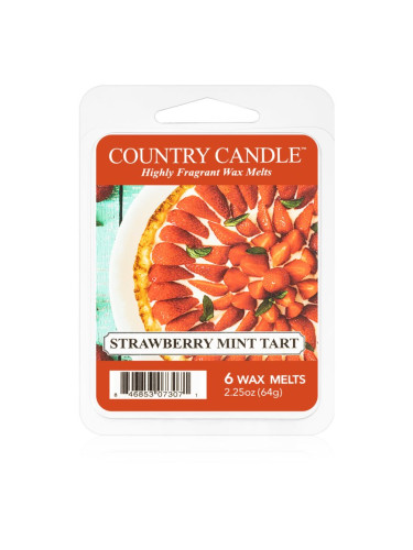 Country Candle Strawberry Mint Tart восък за арома-лампа 64 гр.