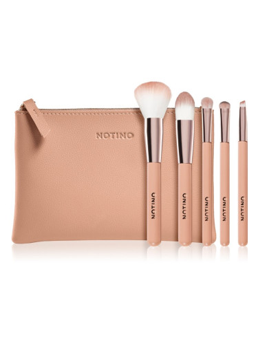 Notino Glamour Collection Travel Brush Set with Pouch комплект за пътуване с четки и чантичка