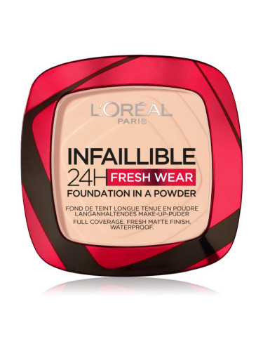 L’Oréal Paris Infaillible Fresh Wear 24h Грим на прах цвят 180 Rose Sand 9 гр.