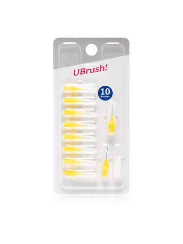 Herbadent UBrush! резервни четки за междузъбно пространство 0,6 mm Yellow 10 бр.