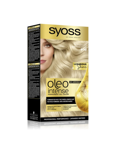 Syoss Oleo Intense перманентната боя за коса с олио цвят 9-10 Bright Blond 1 бр.