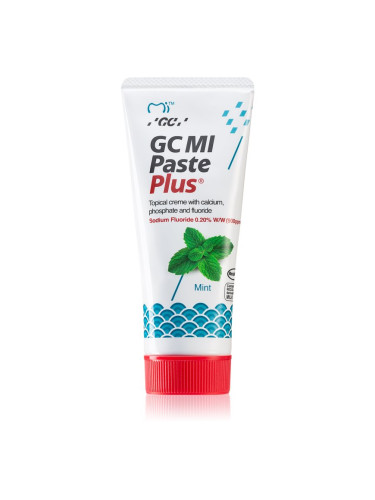 GC MI Paste Plus реминализиращ защитен крем за чувствителни зъби с флуорид вкус Mint 35 мл.