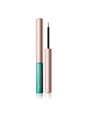 Makeup Revolution Ultimate Lights металическа очна линия цвят Teal Bling 2,4 мл.