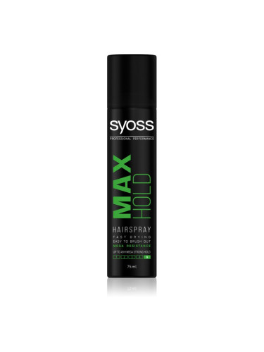 Syoss Max Hold лак за коса с екстра силна фиксация mini 75 мл.