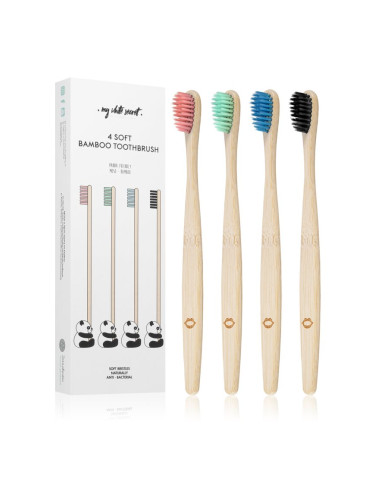 My White Secret Bamboo Toothbrush бамбукова четка за зъби soft 4 бр.